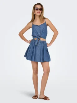 New ONLBEA Denim Denim-nederdel Kort nederdel Dame Nederdele|Denimnederdele