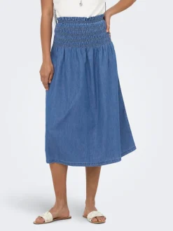 New ONLBEA Denim-nederdel Midinederdel Dame Nederdele