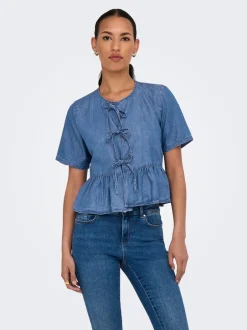 New ONLBEA Formel skjorte Dame Double Denim|Skjorter