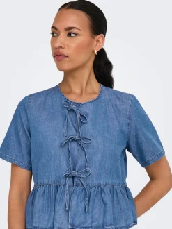 New ONLBEA Formel skjorte Dame Double Denim|Skjorter