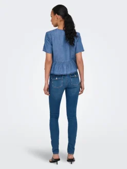 New ONLBEA Formel skjorte Dame Double Denim|Skjorter