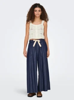 Clearance ONLBEA Høj talje Wide leg fit Ankellængde Jeans Dame Jeans|Jeans