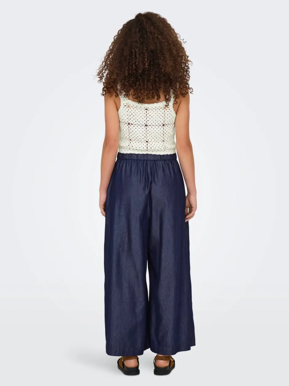Clearance ONLBEA Høj talje Wide leg fit Ankellængde Jeans Dame Jeans|Jeans