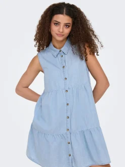 Outlet ONLBEA Kort kjole Dame Kjoler|Double Denim
