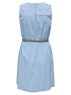 New ONLBEA Kort kjole Dame Kjoler|Double Denim