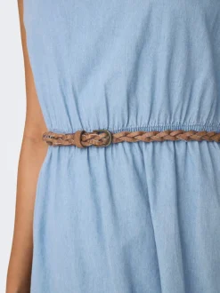 New ONLBEA Kort kjole Dame Kjoler|Double Denim
