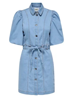 Hot ONLBELIS Midikjole Dame Kjoler|Double Denim