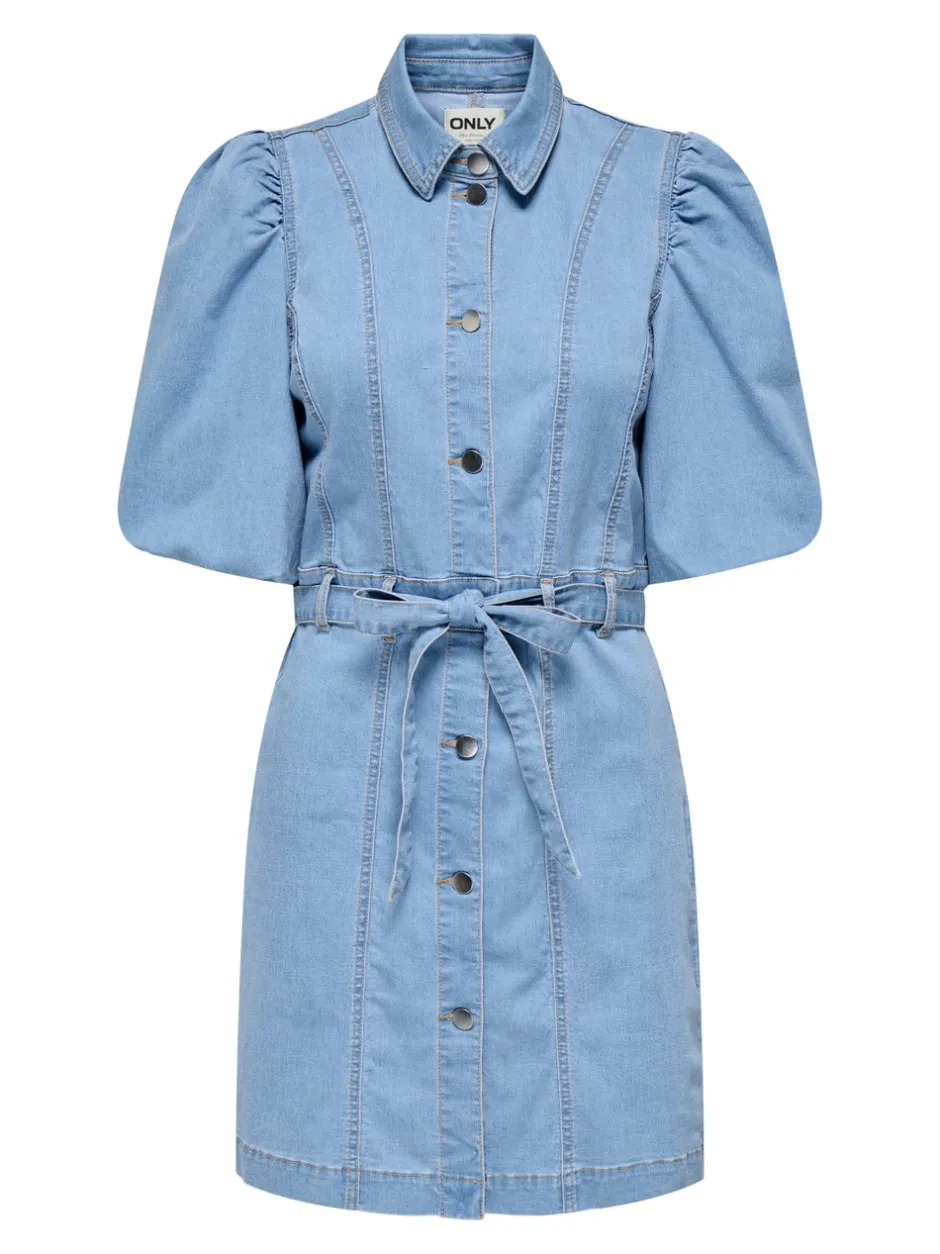 Hot ONLBELIS Midikjole Dame Kjoler|Double Denim
