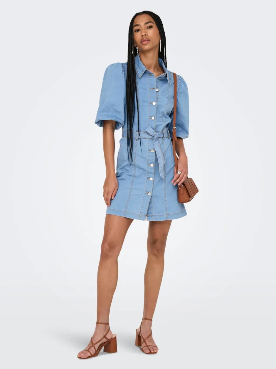 Hot ONLBELIS Midikjole Dame Kjoler|Double Denim