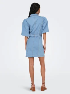 Hot ONLBELIS Midikjole Dame Kjoler|Double Denim