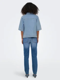 Hot ONLBELLE Denim-skjorte Dame Double Denim|Skjorter