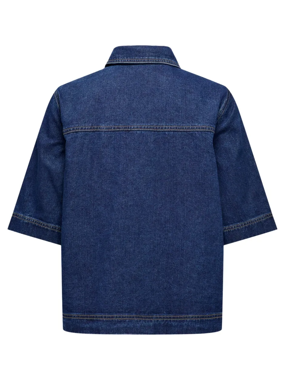 Online ONLBELLE Denim-skjorte Dame Double Denim|Skjorter