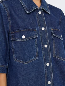 Online ONLBELLE Denim-skjorte Dame Double Denim|Skjorter