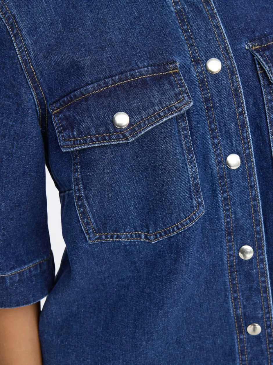 Sale ONLBELLE Kort kjole Dame Kjoler|Double Denim