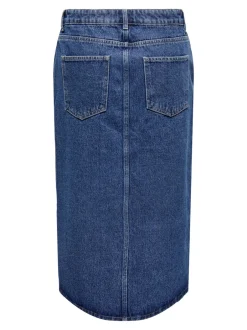 ONLBIANCA Denim Denim-nederdel Midinederdel Dame Nederdele|Denimnederdele
