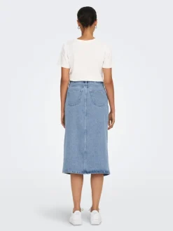 Sale ONLBIANCA Denim Denim-nederdel Midinederdel Dame Nederdele|Denimnederdele