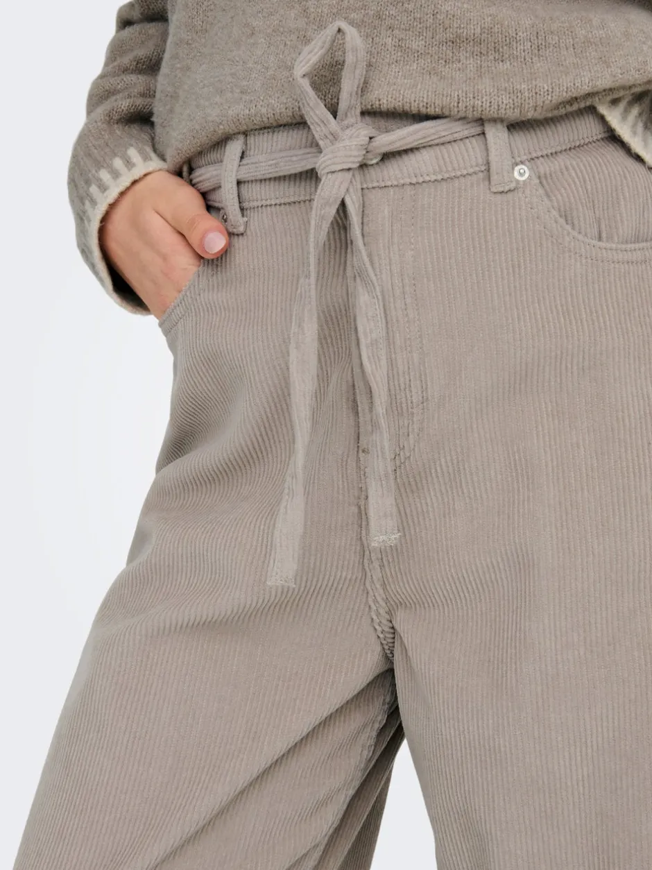 Best ONLBLEECKER Baggy fit Bukser i wide fit Dame Bukser