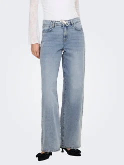 Best ONLBLISS Mellemhøj talje Wide leg fit Jeans Dame Jeans|Jeans