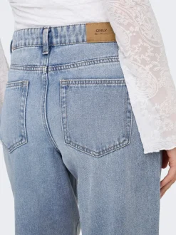 Best ONLBLISS Mellemhøj talje Wide leg fit Jeans Dame Jeans|Jeans