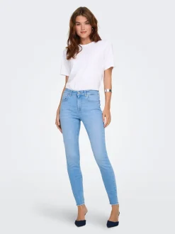 Sale ONLBLUSH Høj talje Skinny fit Ankellængde Jeans Dame Jeans|Jeans