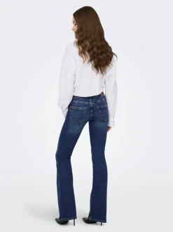 New ONLBLUSH Lav talje Flared fit Jeans Dame Jeans|Jeans