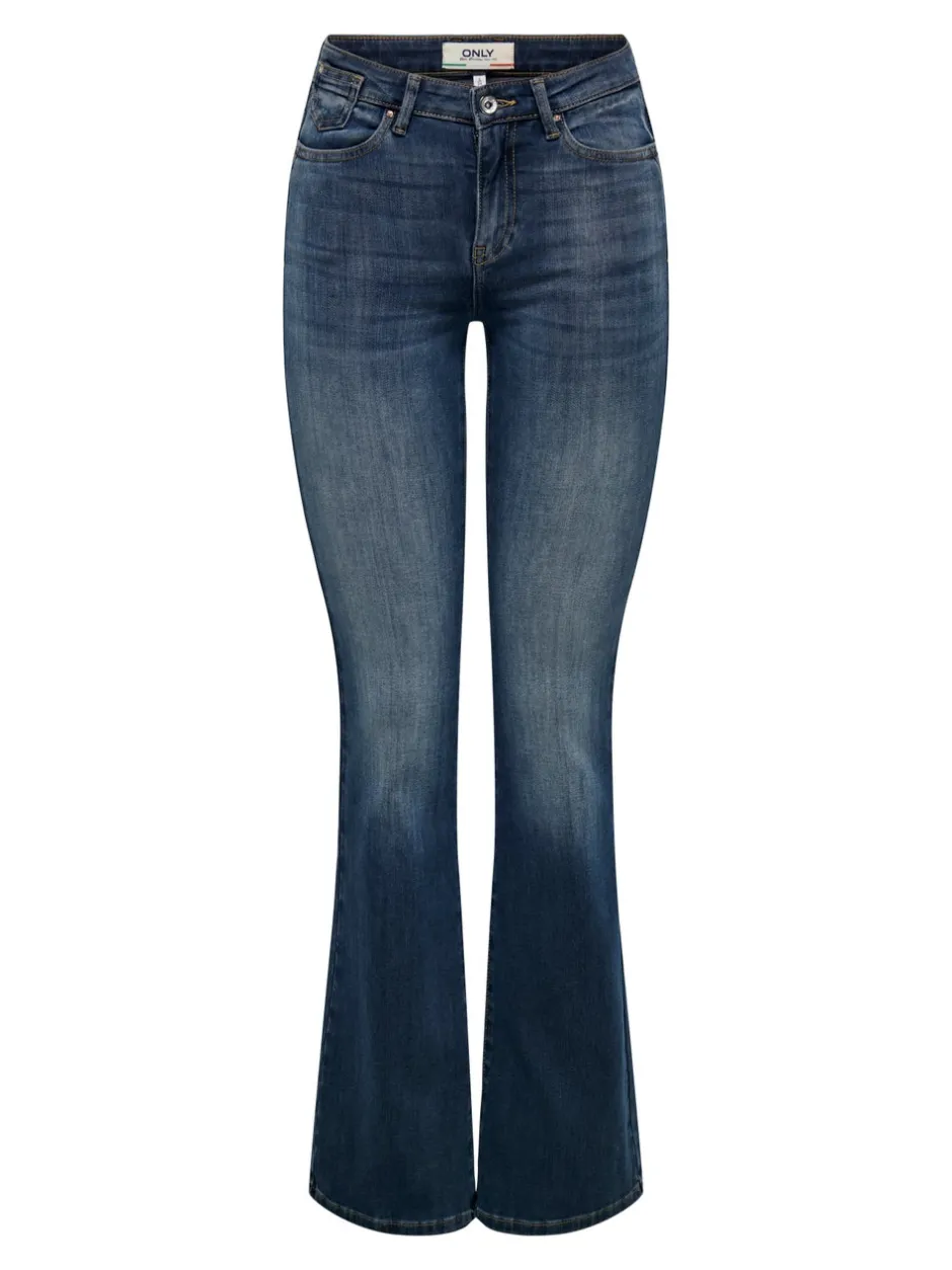 Sale ONLBLUSH Mellemhøj talje Flared fit Jeans Dame Jeans|Jeans