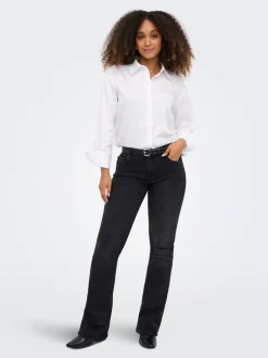 Clearance ONLBLUSH Mellemhøj talje Flared fit Jeans Dame Jeans|Jeans