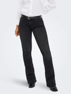 Clearance ONLBLUSH Mellemhøj talje Flared fit Jeans Dame Jeans|Jeans
