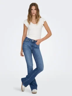 Sale ONLBLUSH Mellemhøj talje Flared fit Jeans Dame Jeans|Jeans