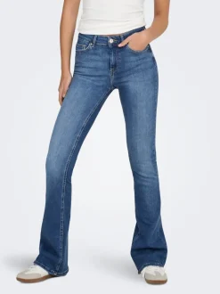 Sale ONLBLUSH Mellemhøj talje Flared fit Jeans Dame Jeans|Jeans