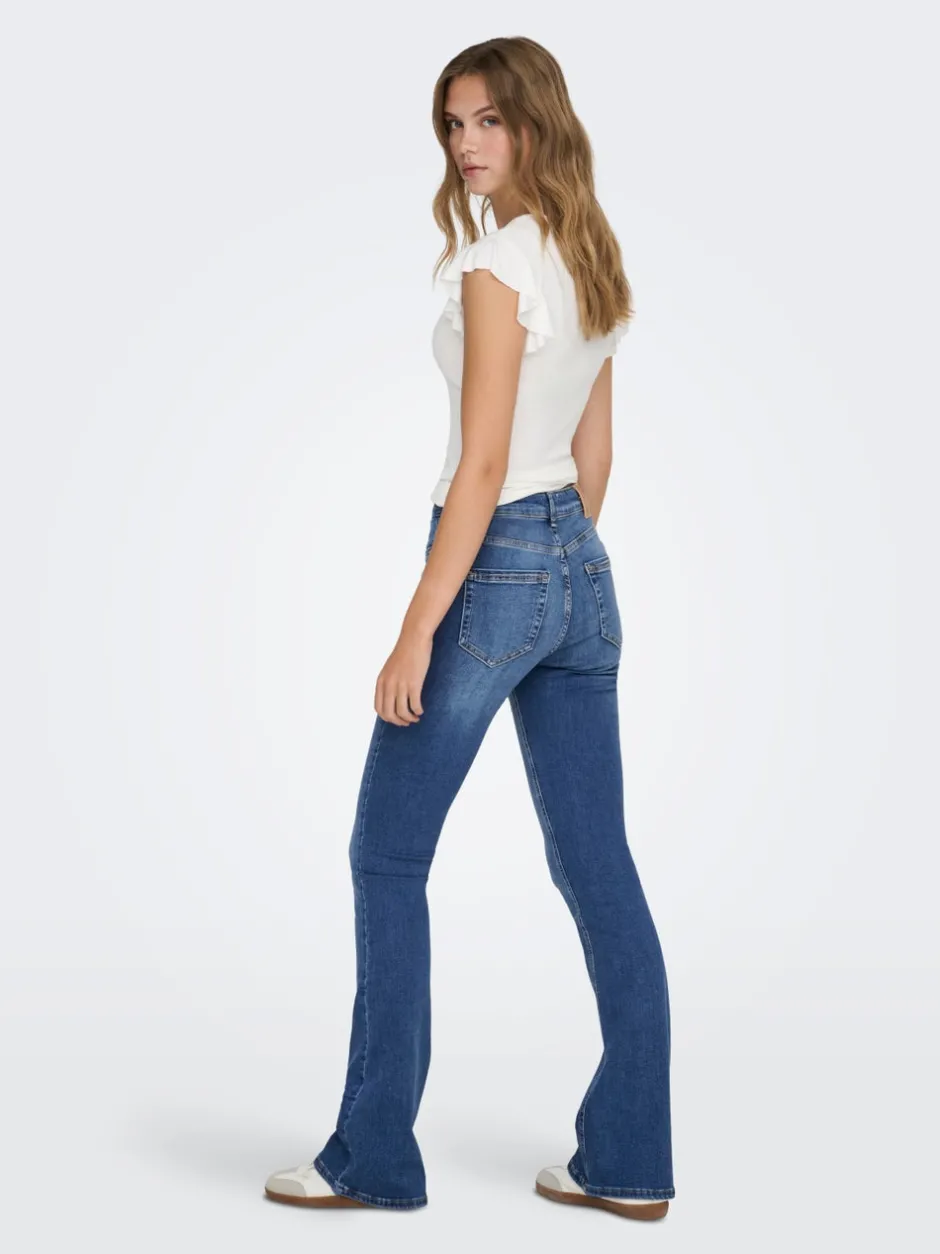 Sale ONLBLUSH Mellemhøj talje Flared fit Jeans Dame Jeans|Jeans