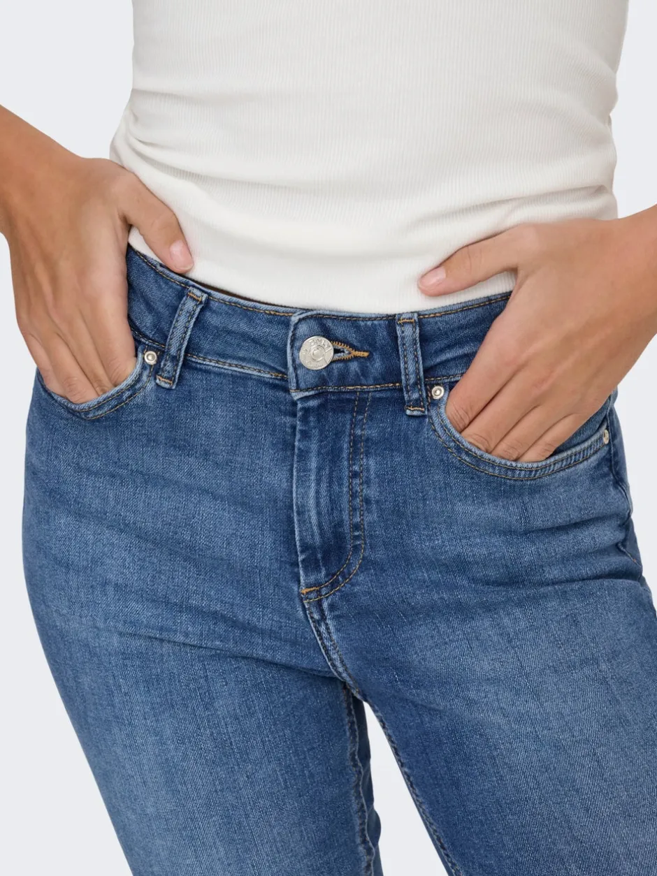 Sale ONLBLUSH Mellemhøj talje Flared fit Jeans Dame Jeans|Jeans