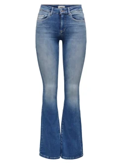 Sale ONLBLUSH Mellemhøj talje Flared fit Jeans Dame Jeans|Jeans