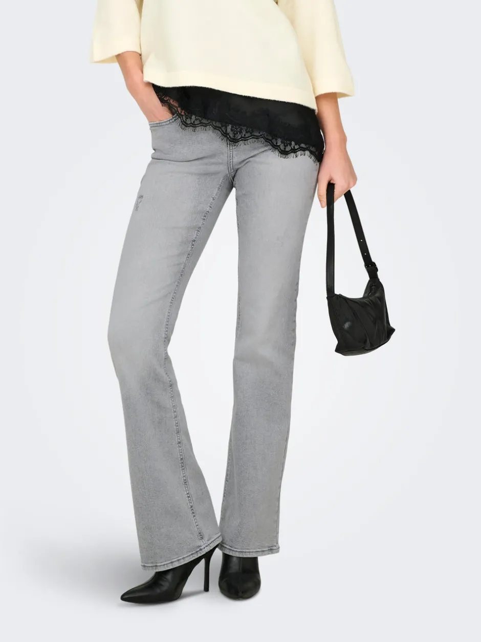 Clearance ONLBLUSH Mellemhøj talje Flared fit Jeans Dame Jeans|Jeans