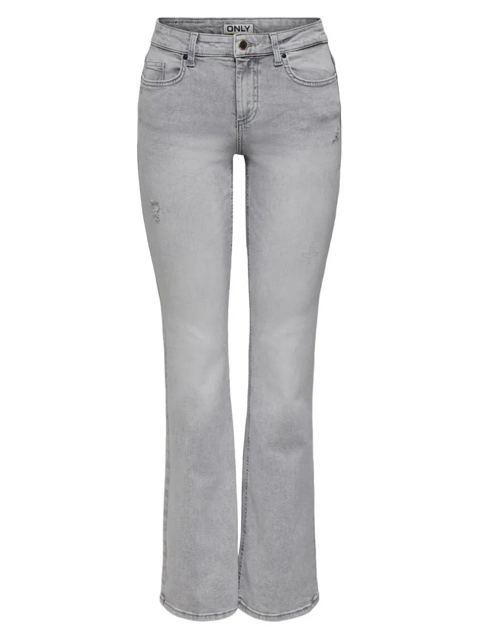 Clearance ONLBLUSH Mellemhøj talje Flared fit Jeans Dame Jeans|Jeans