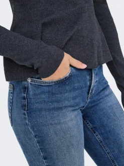 Best ONLBLUSH Mellemhøj talje Flared fit Jeans Dame Jeans|Jeans
