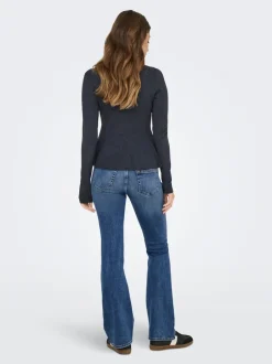 Best ONLBLUSH Mellemhøj talje Flared fit Jeans Dame Jeans|Jeans