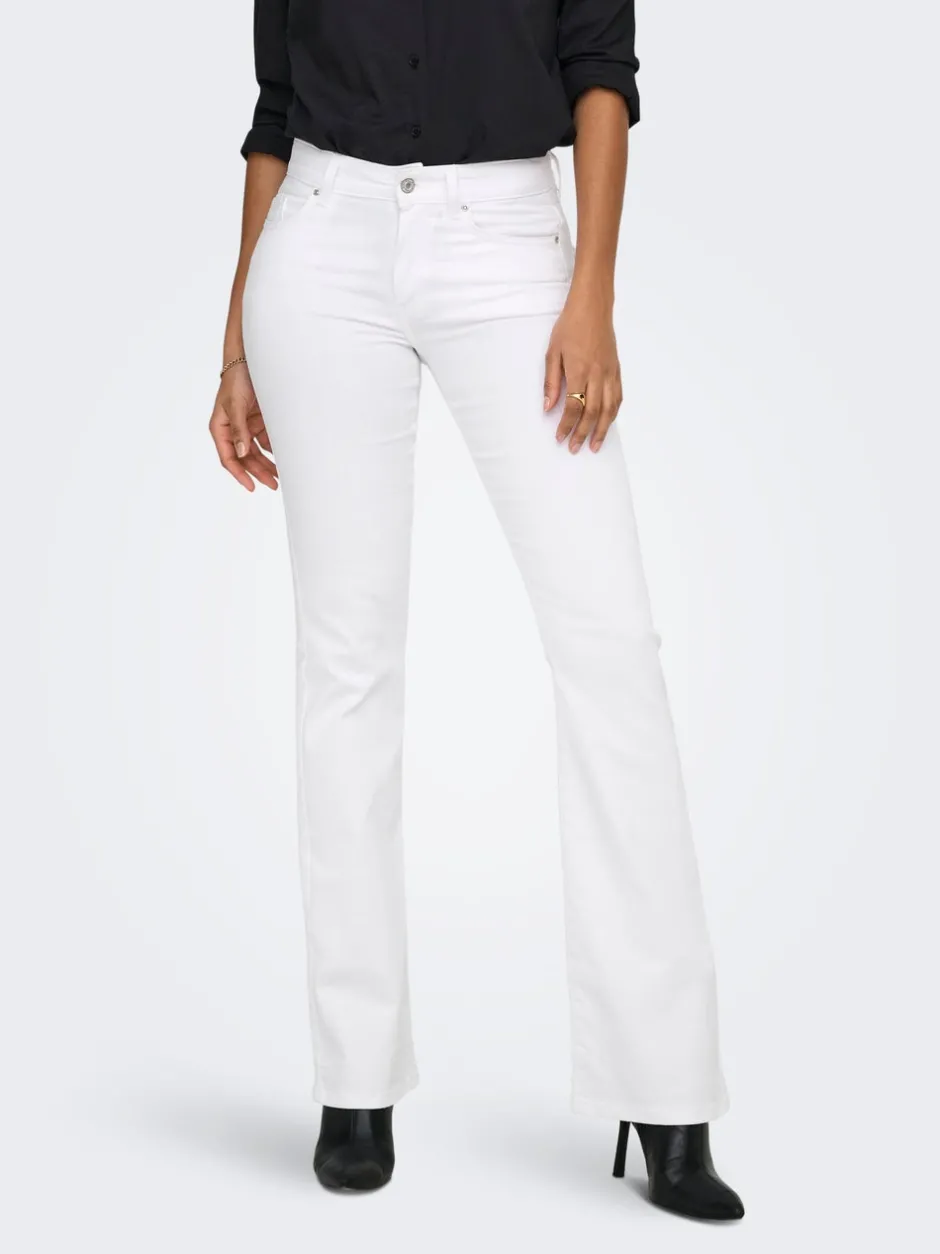 Sale ONLBLUSH Mellemhøj talje Flared fit Jeans Dame Jeans|Jeans