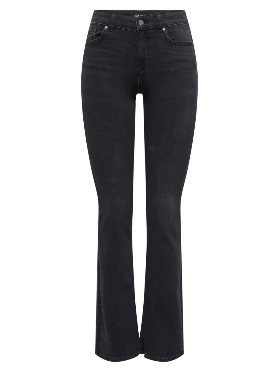 New ONLBLUSH Mellemhøj talje Flared fit Jeans Dame Jeans|Jeans