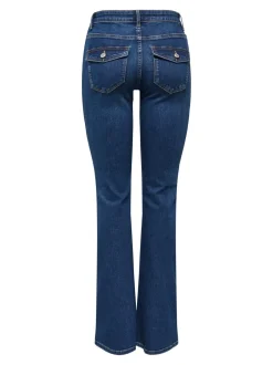 Clearance ONLBLUSH Mellemhøj talje Flared fit Jeans Dame Jeans|Jeans