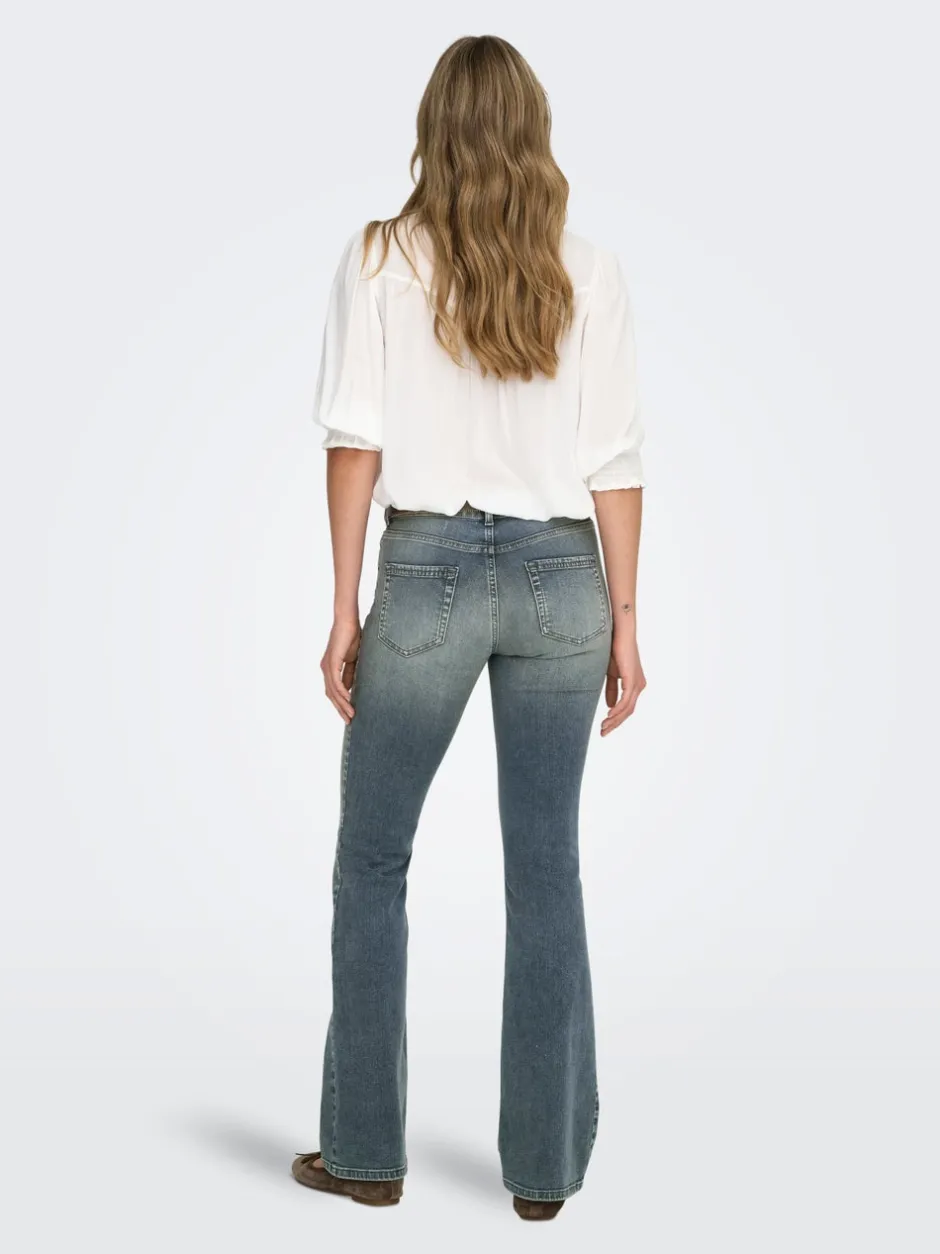 Online ONLBLUSH Mellemhøj talje Flared fit Jeans Dame Jeans|Jeans