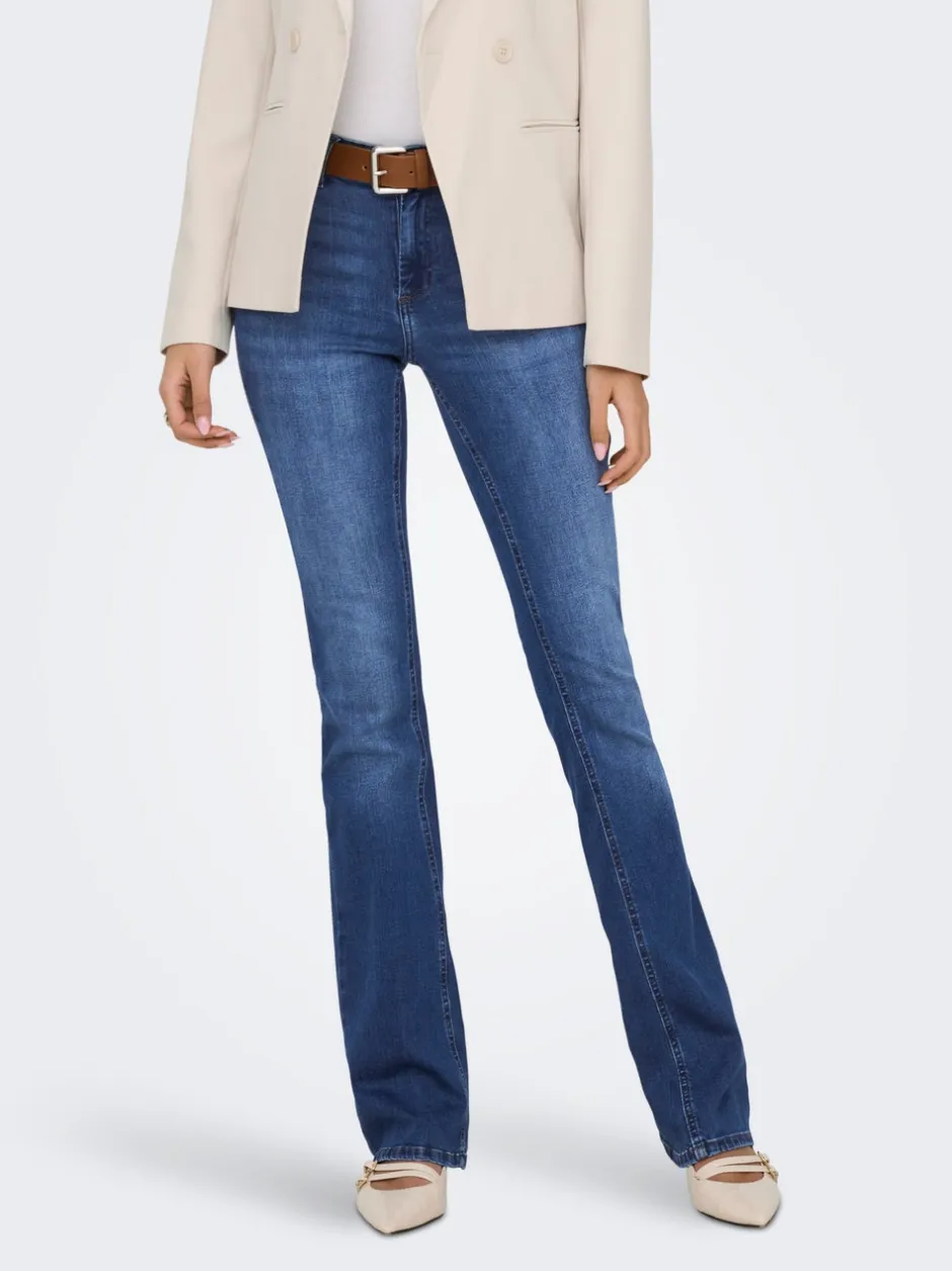 Best ONLBLUSH Mellemhøj talje Flared fit Jeans Dame Jeans|Jeans