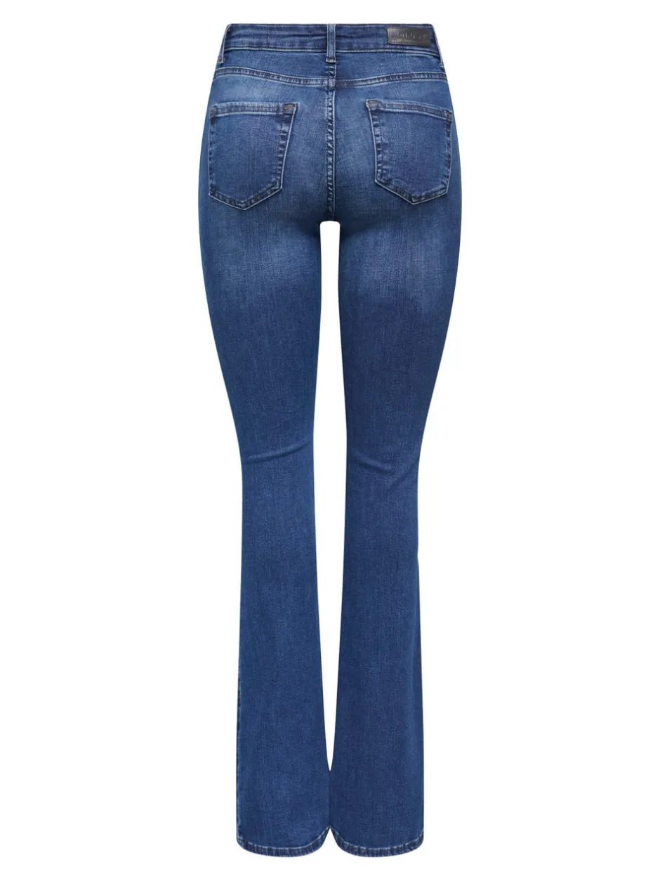 Best ONLBLUSH Mellemhøj talje Flared fit Jeans Dame Jeans|Jeans