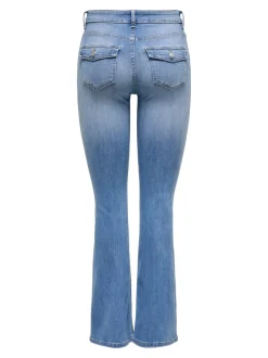 Clearance ONLBLUSH Mellemhøj talje Flared fit Jeans Dame Jeans|Jeans