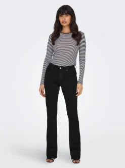 Best ONLBLUSH Mellemhøj talje Flared fit Jeans Dame Jeans|Jeans