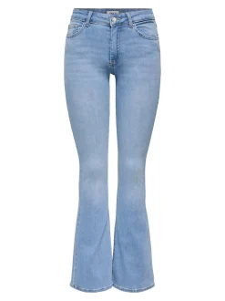 Best ONLBLUSH Mellemhøj talje Flared fit Jeans Dame Jeans|Jeans