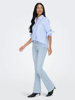 Outlet ONLBLUSH Mellemhøj talje Flared fit Jeans Dame Jeans|Jeans