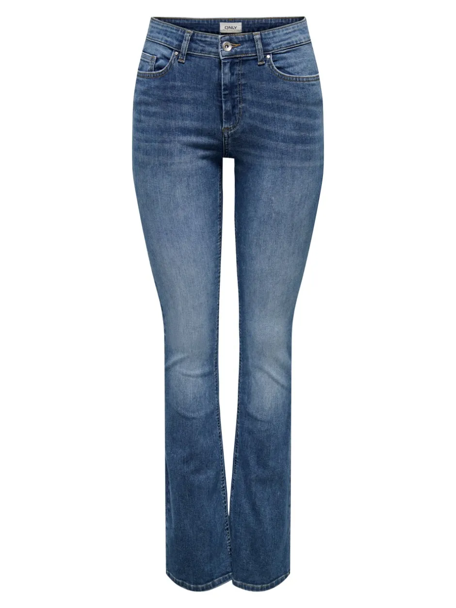 Online ONLBLUSH Mellemhøj talje Flared fit Jeans Dame Jeans|Jeans