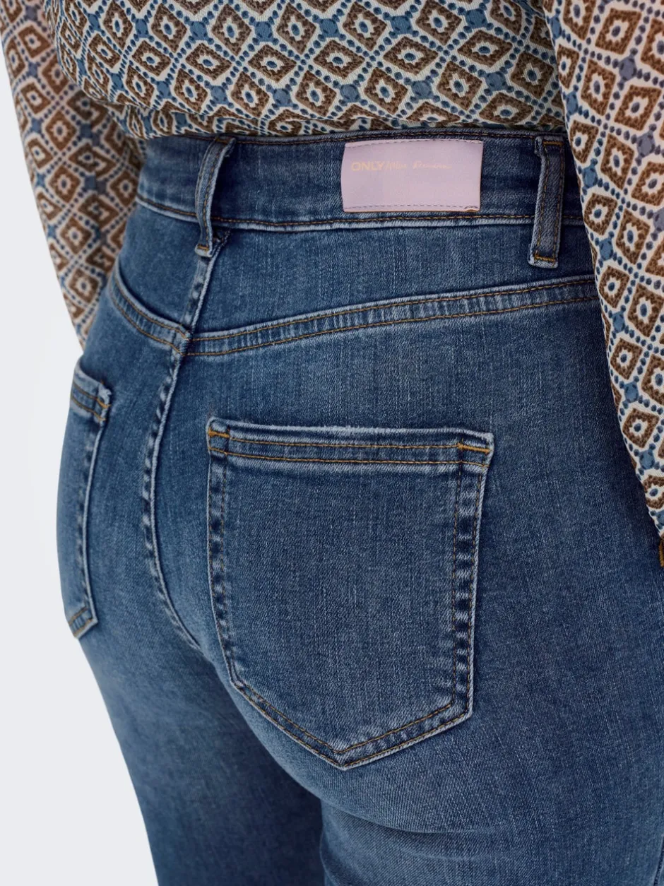 Online ONLBLUSH Mellemhøj talje Flared fit Jeans Dame Jeans|Jeans