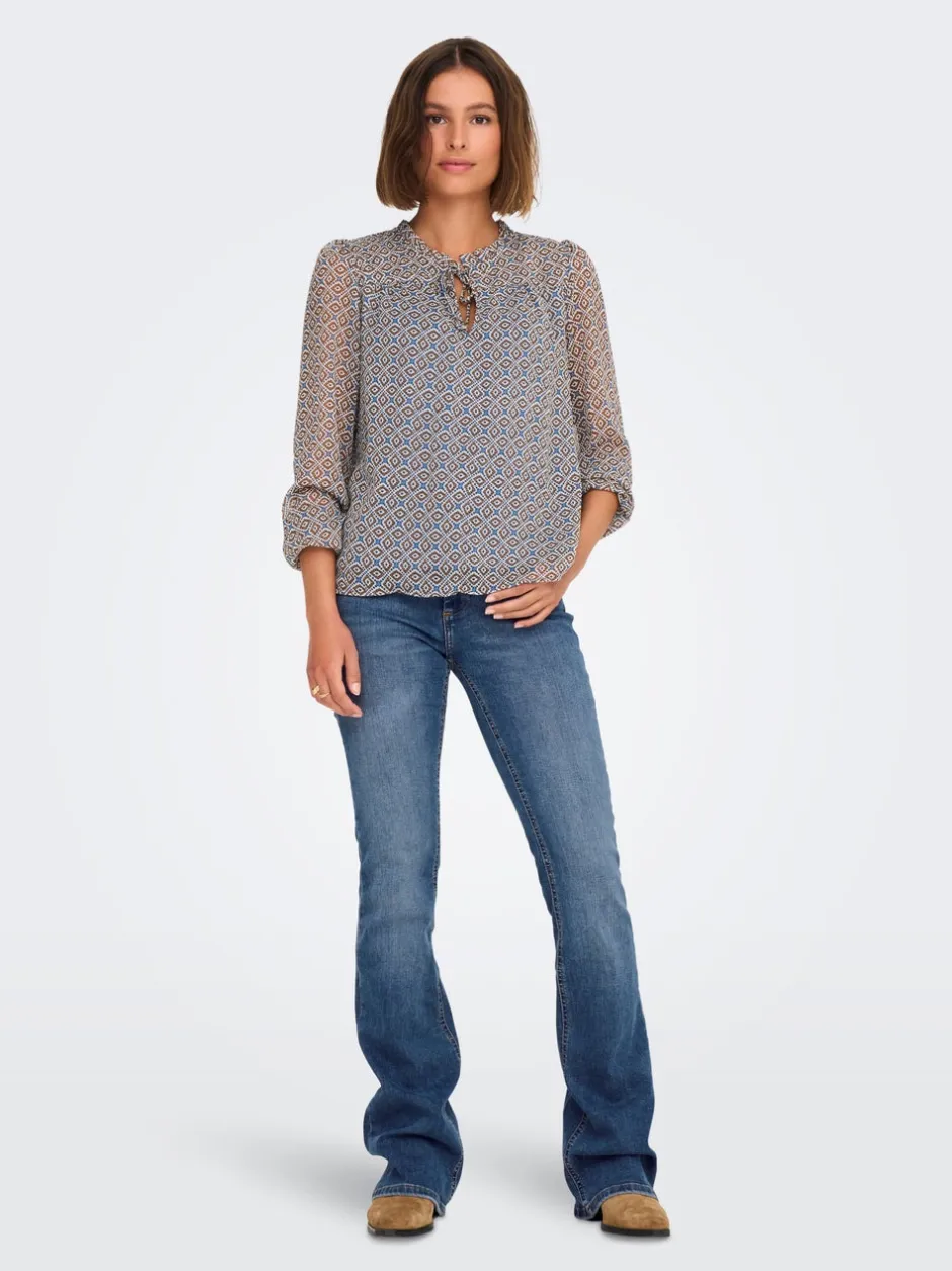 Online ONLBLUSH Mellemhøj talje Flared fit Jeans Dame Jeans|Jeans